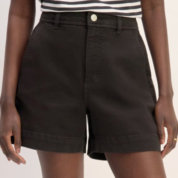 Everlane Black High Waist Tailored Shorts - Picture 1 of 11